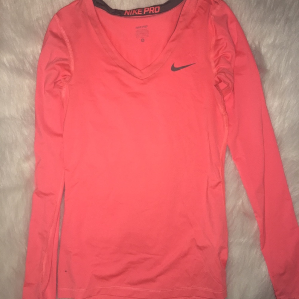 Nike neon pink long sleeve
